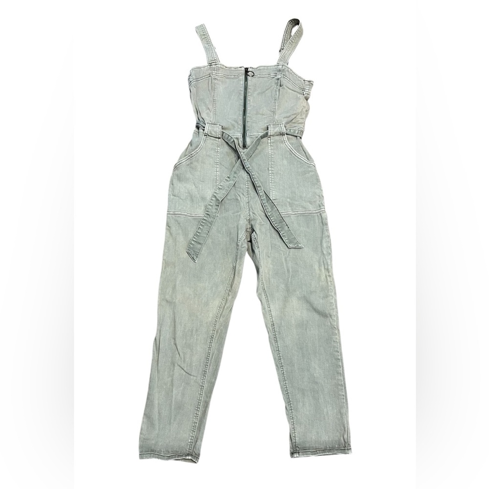 Y2K Arizona Jean Co Green Denim Overalls Jumpsuit Size L